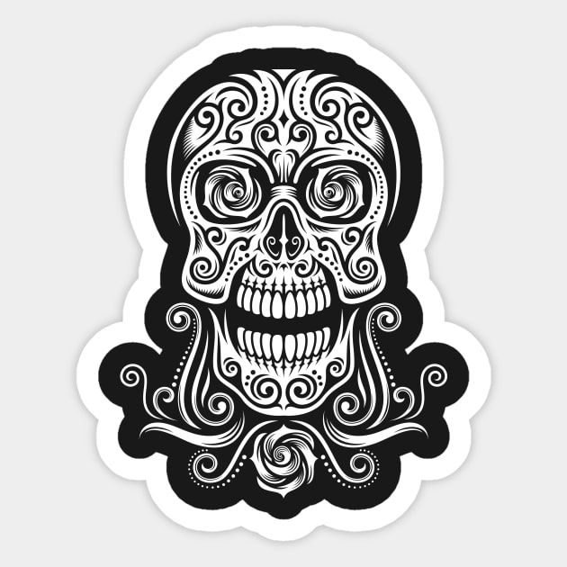 Skull Tattoo Sticker by CryptoTextile